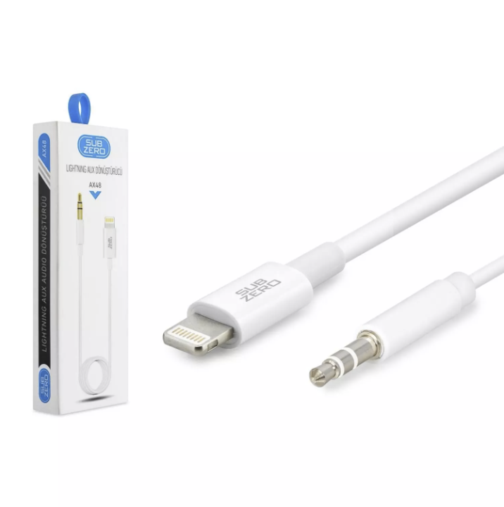 Subzero AX48 Lightning to 3.5 Aux 1M Çevirici Tak Çalıştır