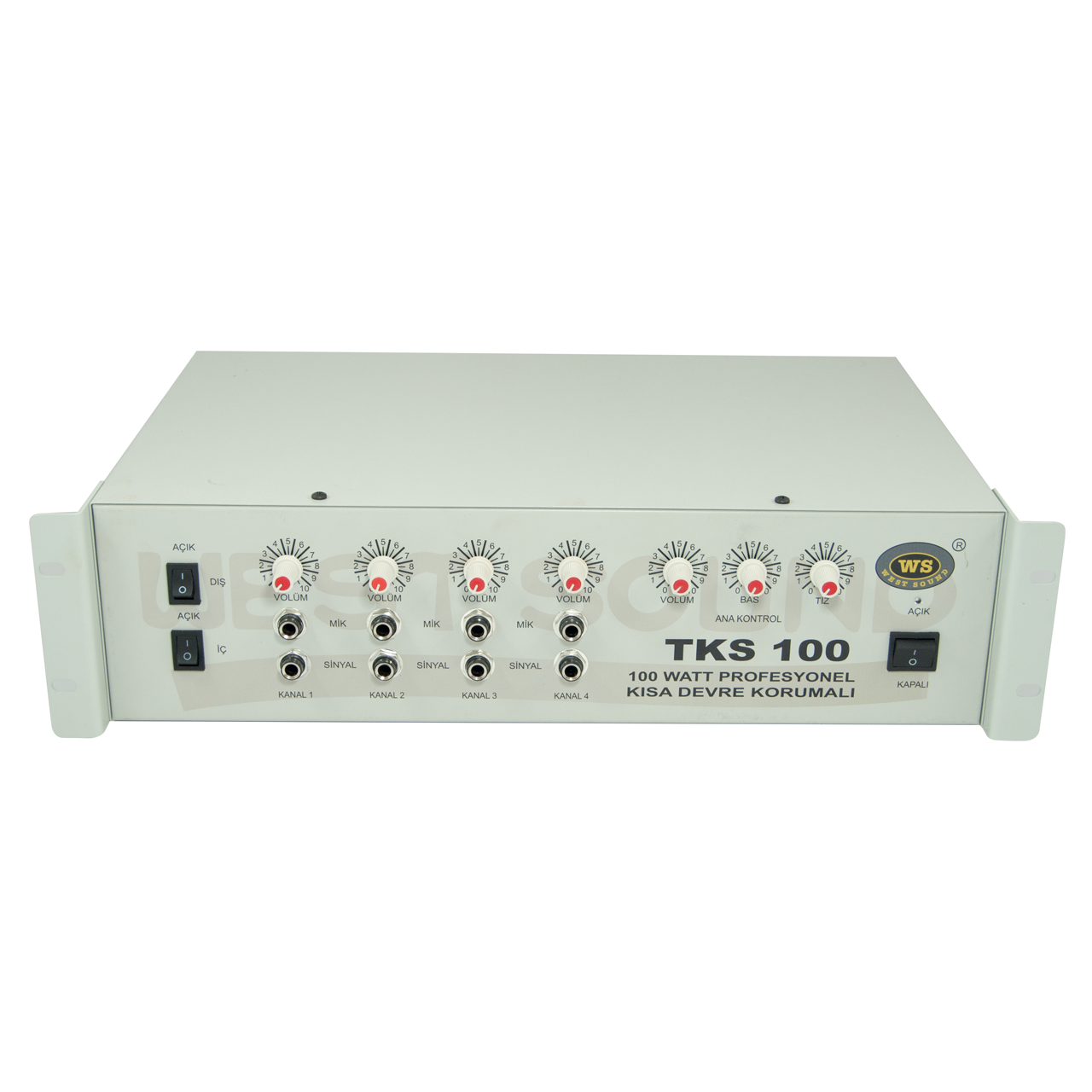 TKS 100 Watt 100V Hat Trafolu  Mikserli  Amplifikatör