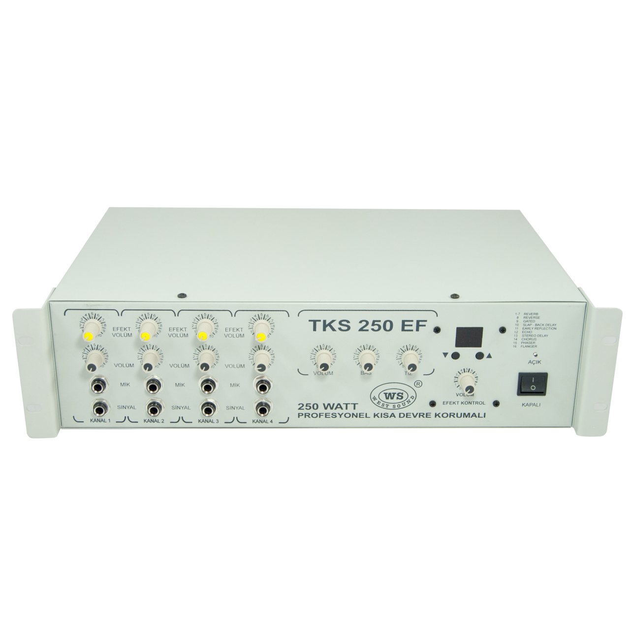 TKS 250 EF 8 Ohm Efektli  Mikserli  Amplifikatör
