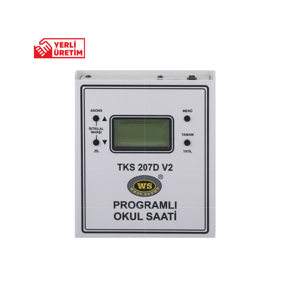 TKS 207D V2 Duvar Tipi  Programlı Okul Saati