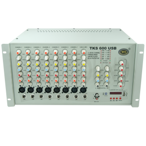 TKS 600 EF Efektli USB Girişli  8 Kanal Mikserli Stereo Amplifikatör