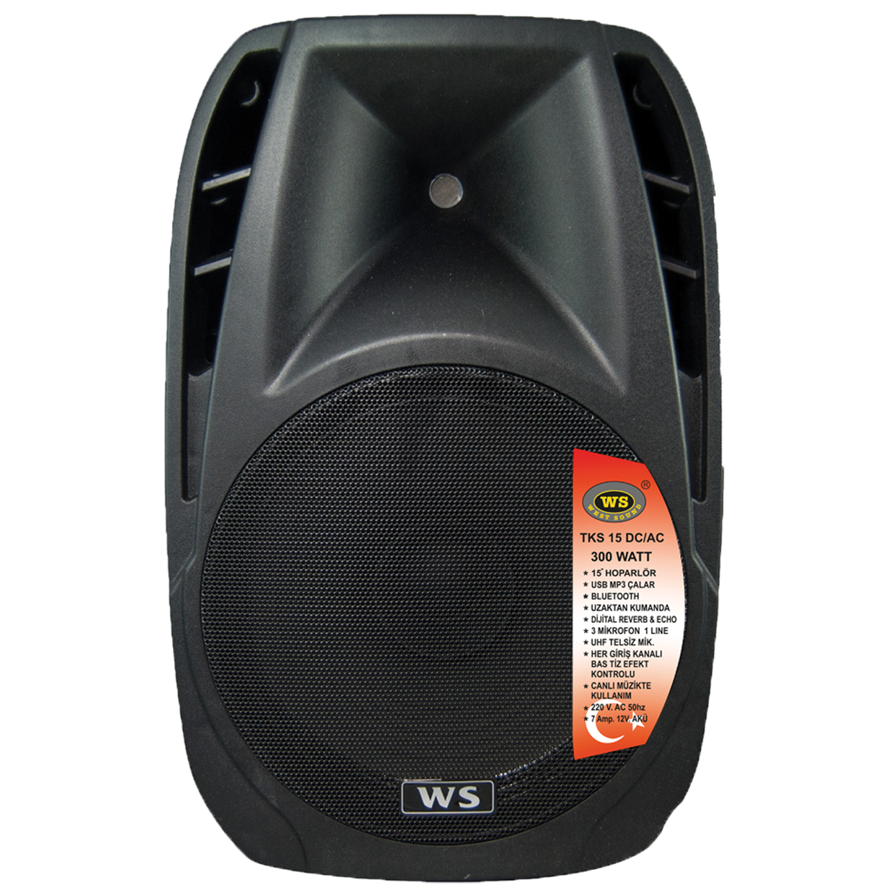 TKS AC 15” Portatif  Kabinli Amplifikatör