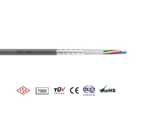 Emek LİY(St)CY 6X0,22mm Blendajlı Kalaylı Kontrol Kablosu