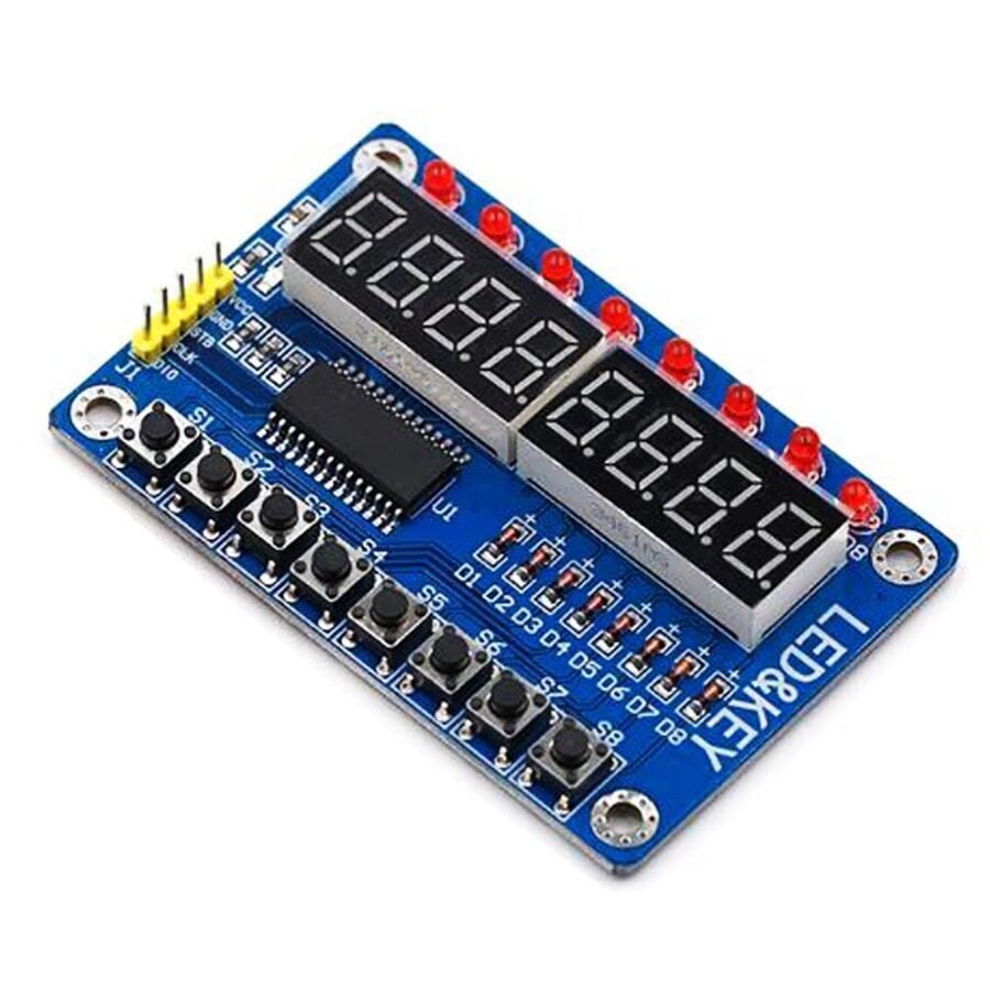 TM1638 Modülü Anahtar Ekran AVR Arduino 8-Bit Dijital LED Kartı