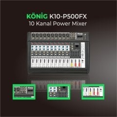 König  K10-P500FX 10 Kanal Power Mikser