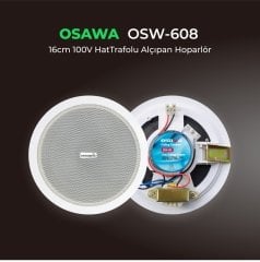 OSAWA OSW-608 16 cm 100V Hat Trafolu  Alçıpan Hoparlörü