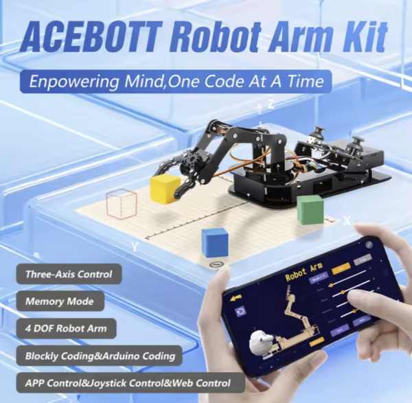 ACEBOTT QD022 ESP32 Programlanabilir Robot Kolu Kiti