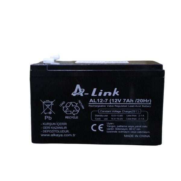 A-Link 12V 7Ah Bakımsız Kuru Akü
