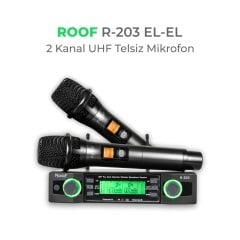 Roof R-203EE 2 Kanal  UHF El+El Kablosuz Mikrofon