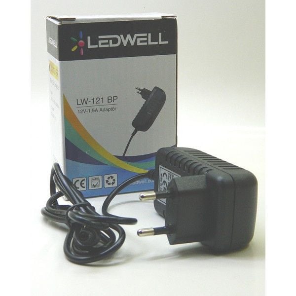 12V 1.5 A Priz Tipi  Plastik Kasa  Adaptör ( 5.5x2.5mm )